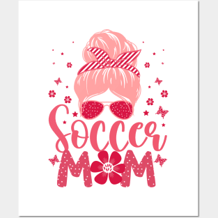 Pretty pink soccer mom | soccer supporter | soccer fan | soccer lover Posters and Art